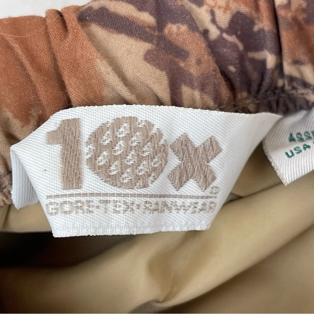Vtg 10X Mens 2XL Regular Pants Realtree Camo GoreTex RainWear Hunting Outdoor